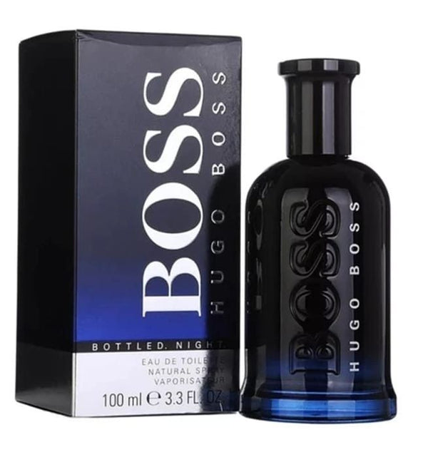 Hugo Boss Boss Bottled Night EDT 100ml dark blue perfume bottle with box for men