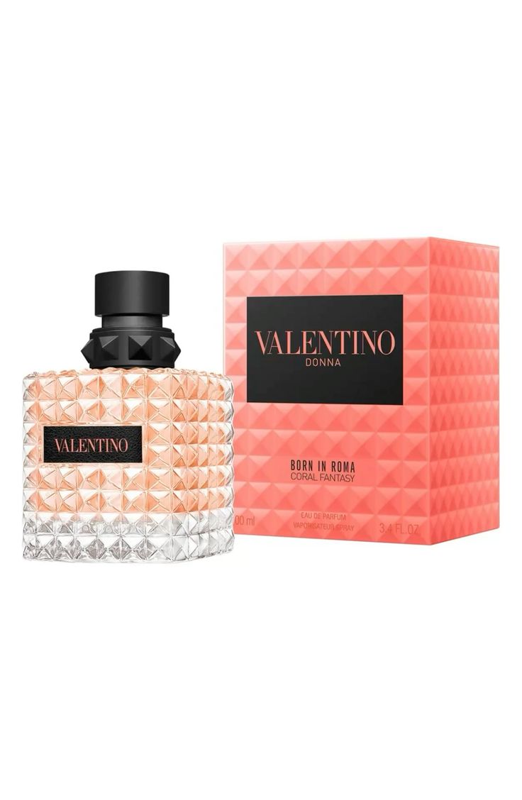 Valentino Donna Born in Roma Coral Fantasy EDP 100ml studded coral perfume bottle for women