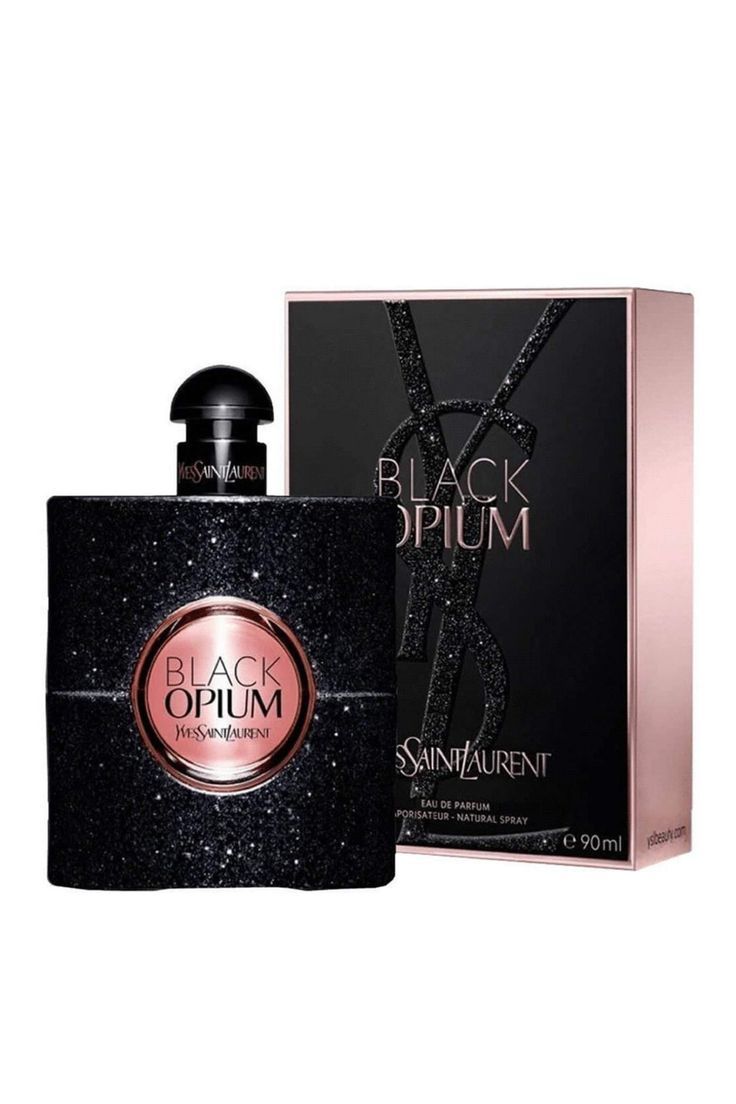 Yves Saint Laurent Black Opium EDP 90ml glitter black perfume bottle with box for women