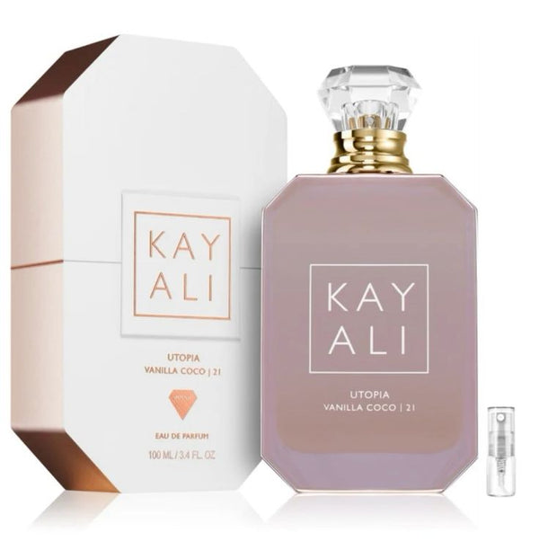 Kayali Utopia Vanilla Coco 21 Eau de Parfum 100ml iridescent bottle with gold detailing