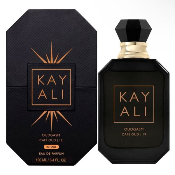 Kayali Oudgasm Café Oud 19 Eau de Parfum Intense 50ml diamond bottle with jewelled cap