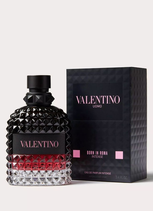 Valentino Uomo Born in Roma Intense EDP 100ml studded perfume bottle with box for men
