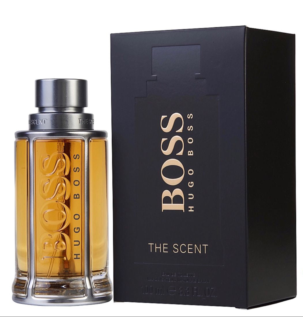 Hugo Boss Boss The Scent For Him EDT 100ml amber perfume bottle with black box for men