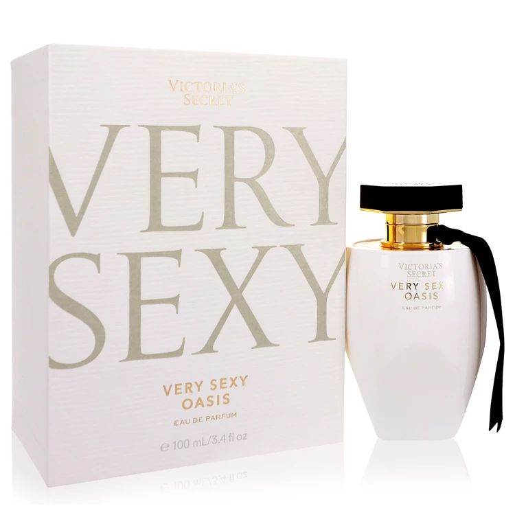 Victoria's Secret Very Sexy Oasis Eau De Parfum Spray for Women 100ml 3.4 oz translucent white bottle with gold cap and box