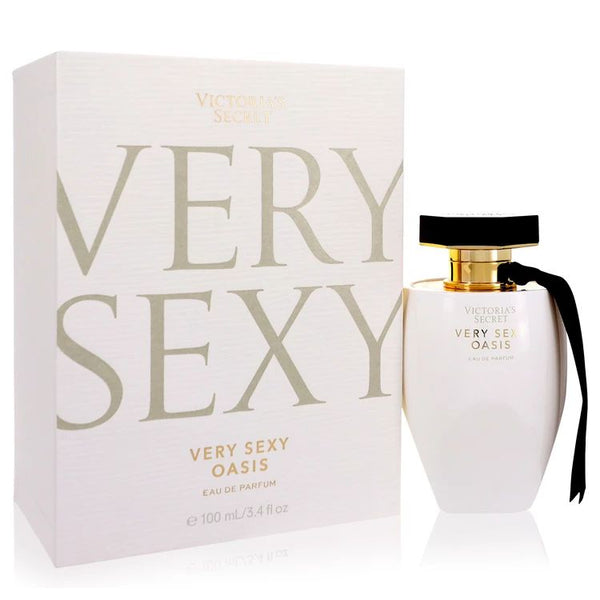 Victoria's Secret Very Sexy Oasis Eau De Parfum Spray for Women 100ml 3.4 oz translucent white bottle with gold cap and box