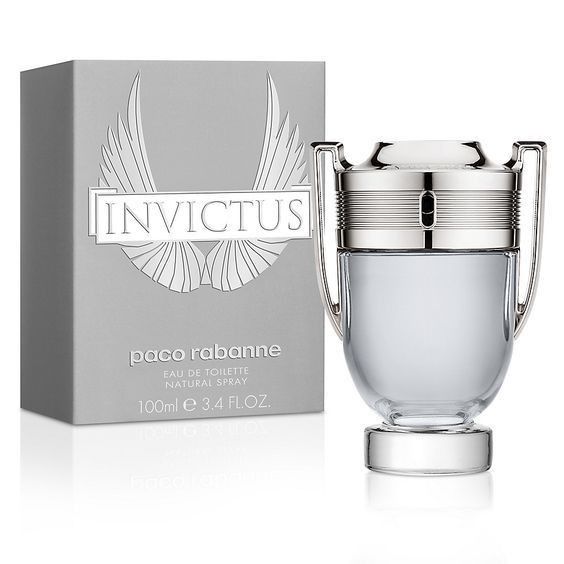 Paco Rabanne Invictus Eau De Toilette Spray for Men 100ml 3.4 oz trophy bottle and box