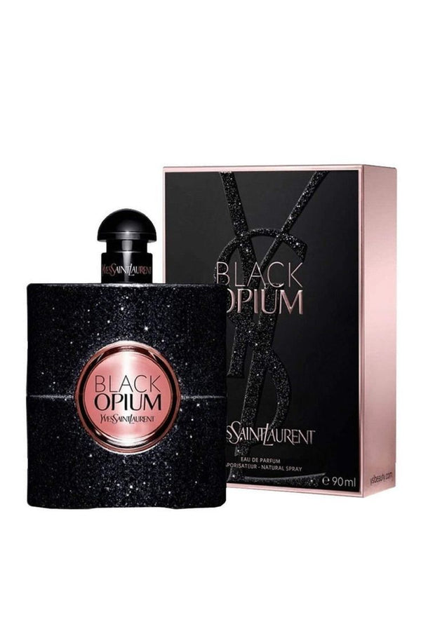 Yves Saint Laurent Black Opium EDP 90ml glitter black perfume bottle with box for women