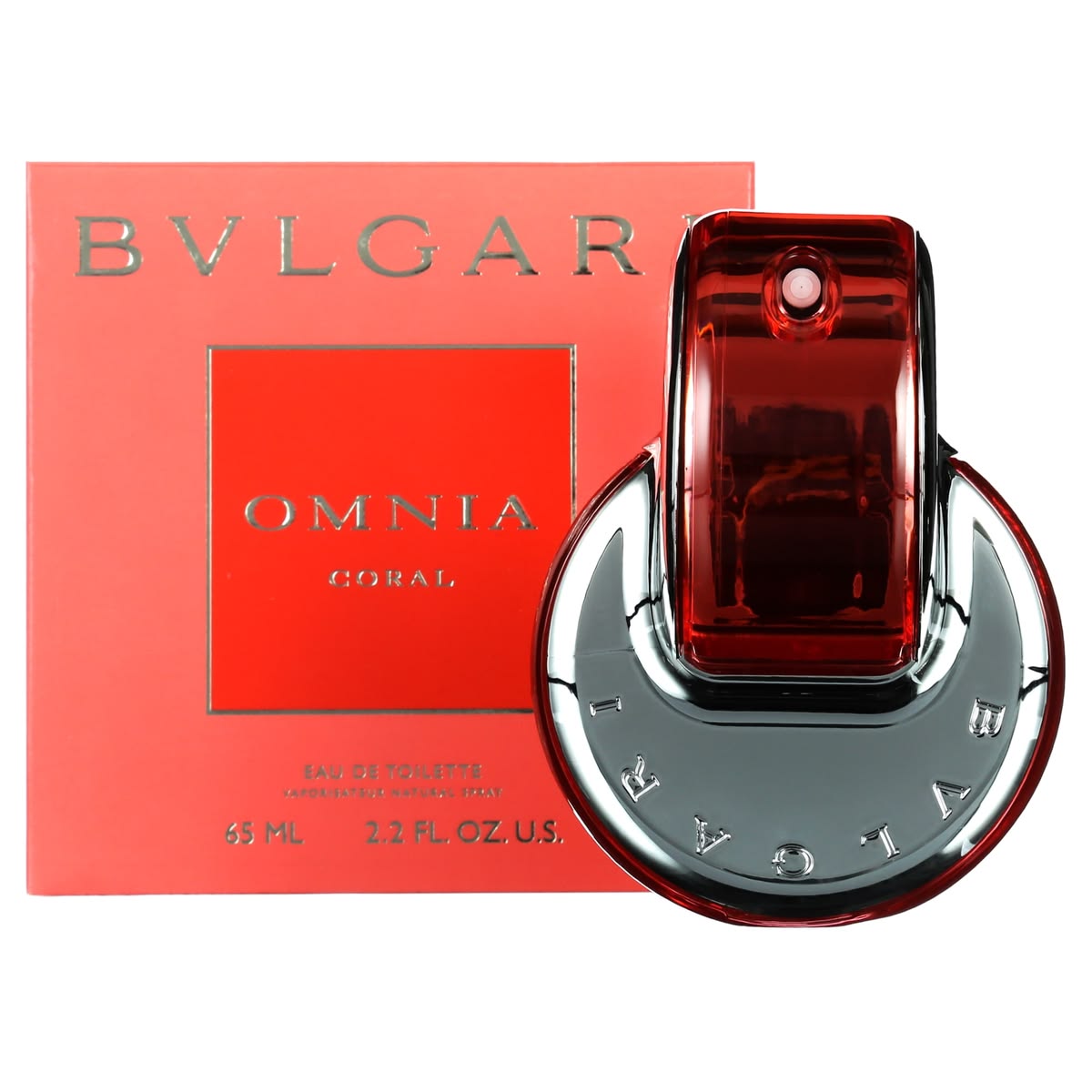 Bvlgari Omnia Coral 2.2oz women's perfume bottle close-up
